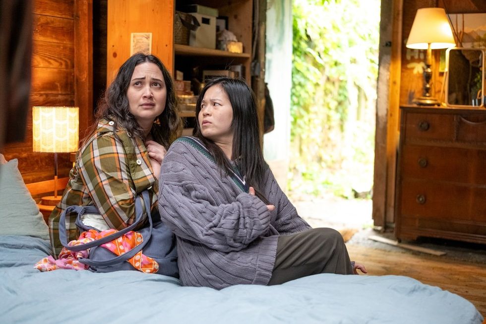 Lily Gladstone and Kelly Marie Tran in The Wedding Banquet