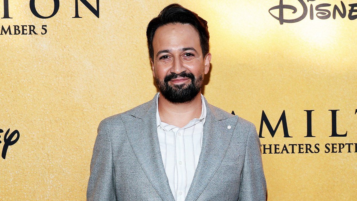 Lin Manuel Miranda at the red carpet premiere of the Hamilton live stage recording