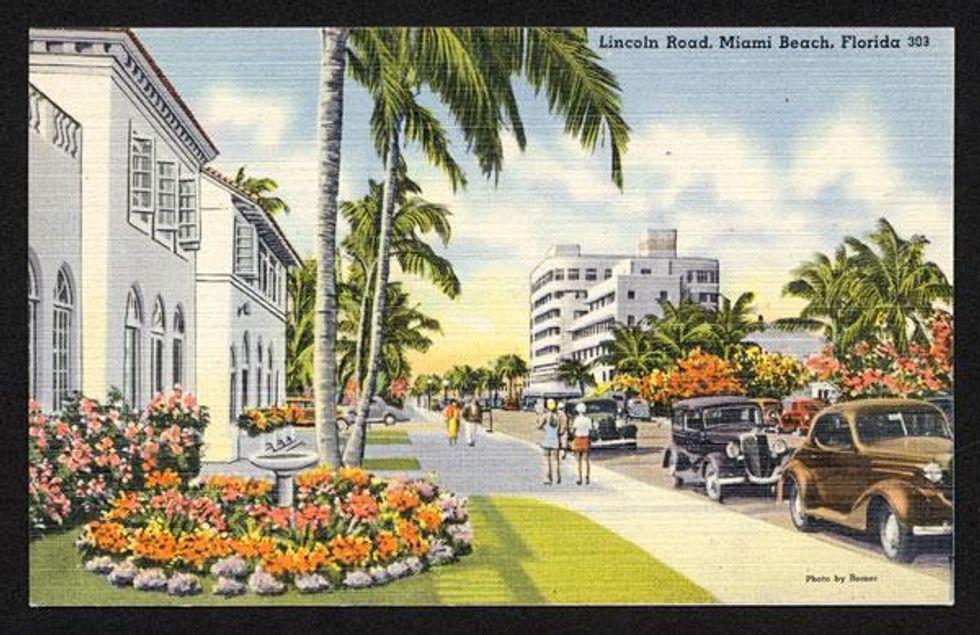 "Lincoln Road, Miami, Florida," 1940.