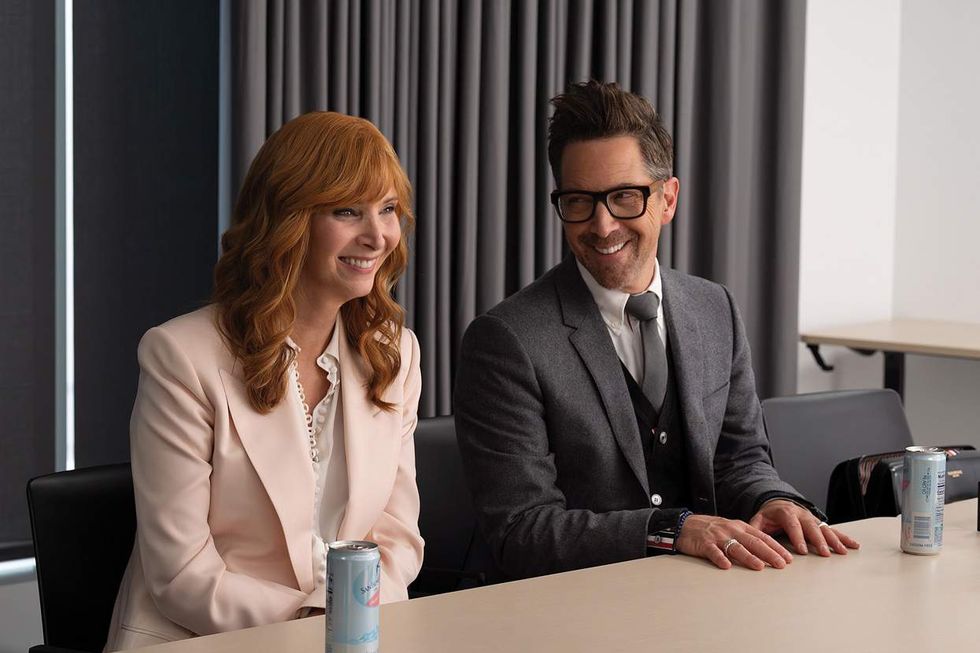 Lisa Kudrow and Dan Bucatinsky in a scene from in HBO series The Comeback