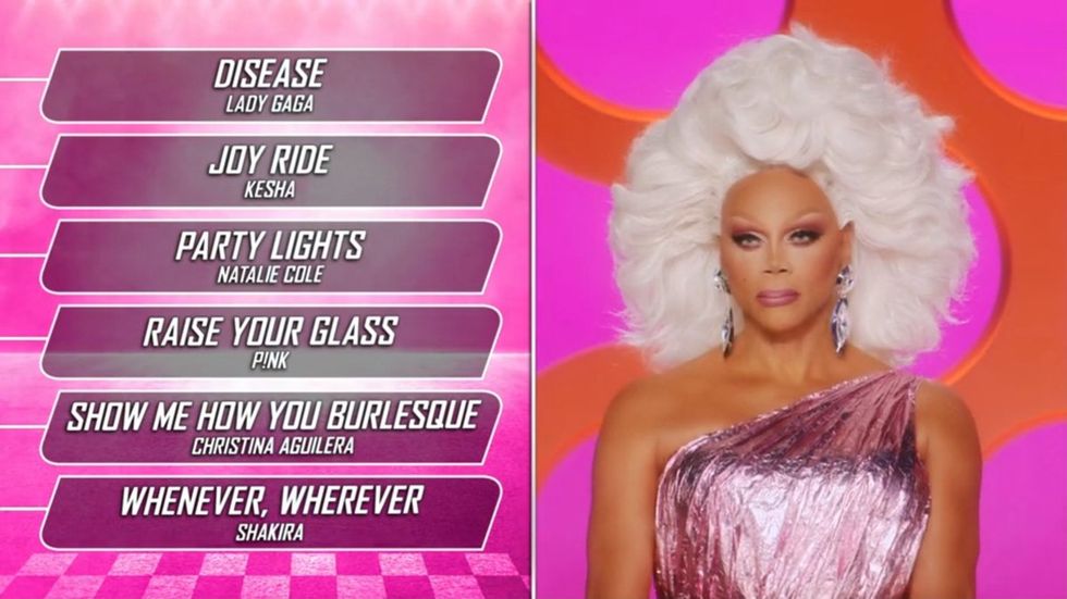 List of songs available for the lip sync for the crown at the finale of RuPaul's Drag Race All Stars season 10
