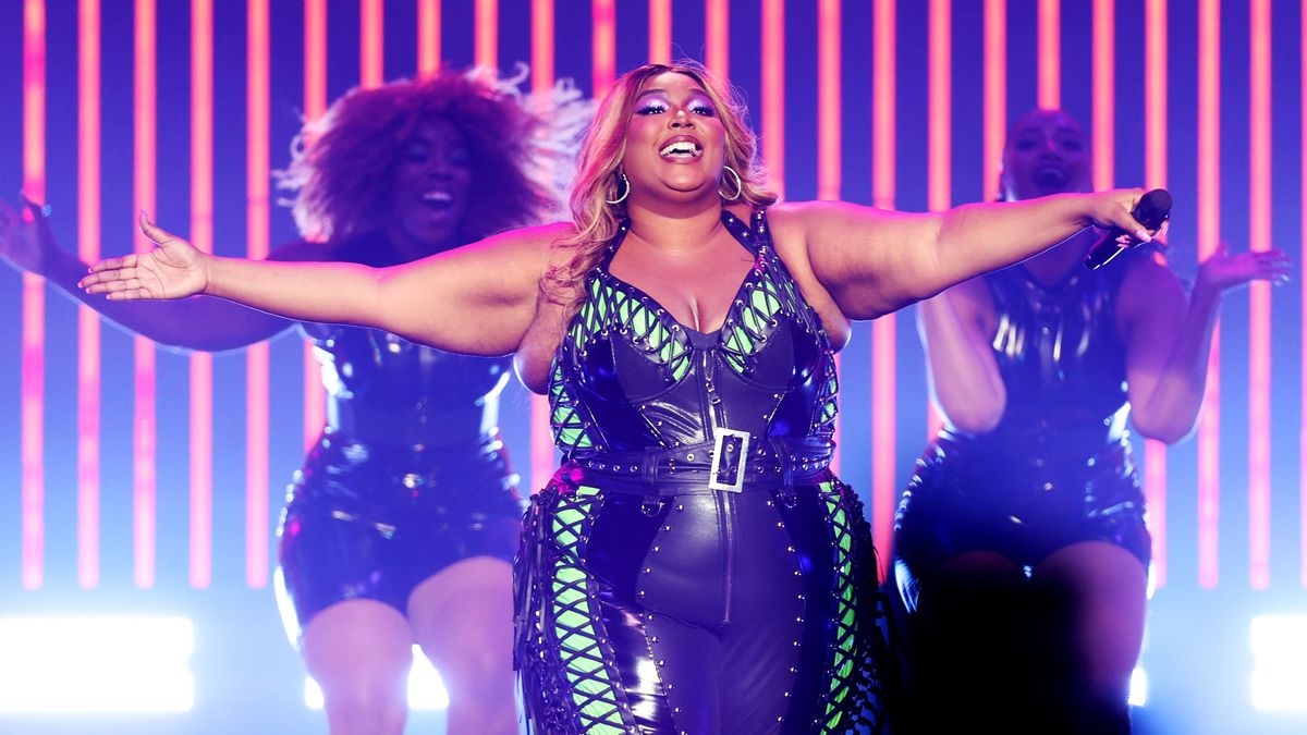 Lizzo on stage at "The Special Tour 2023"