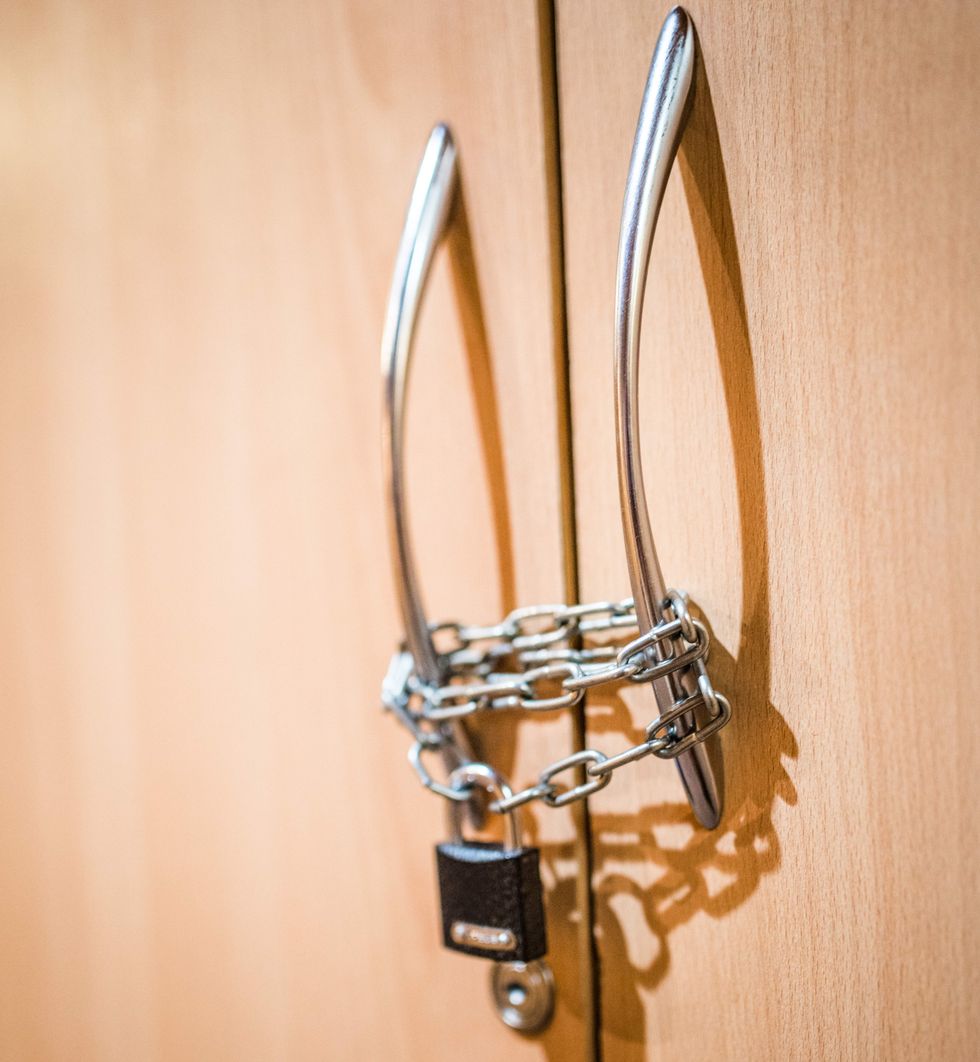 Locked cupboard