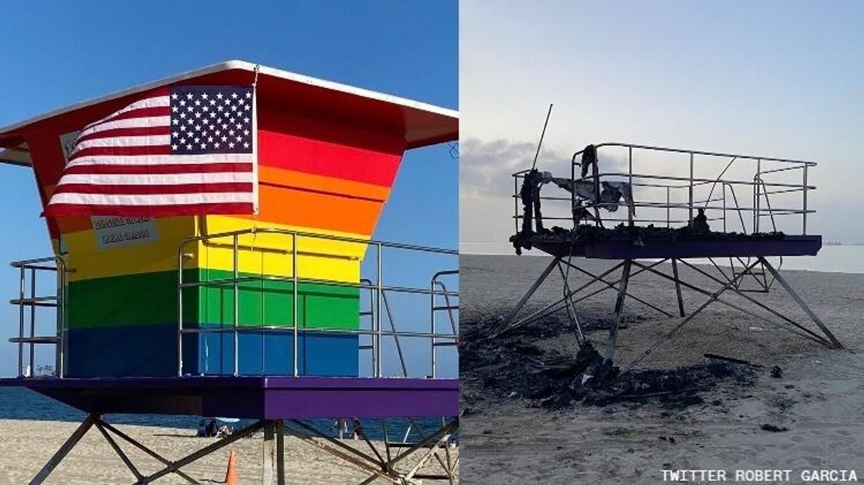 Long Beach lifeguard tower