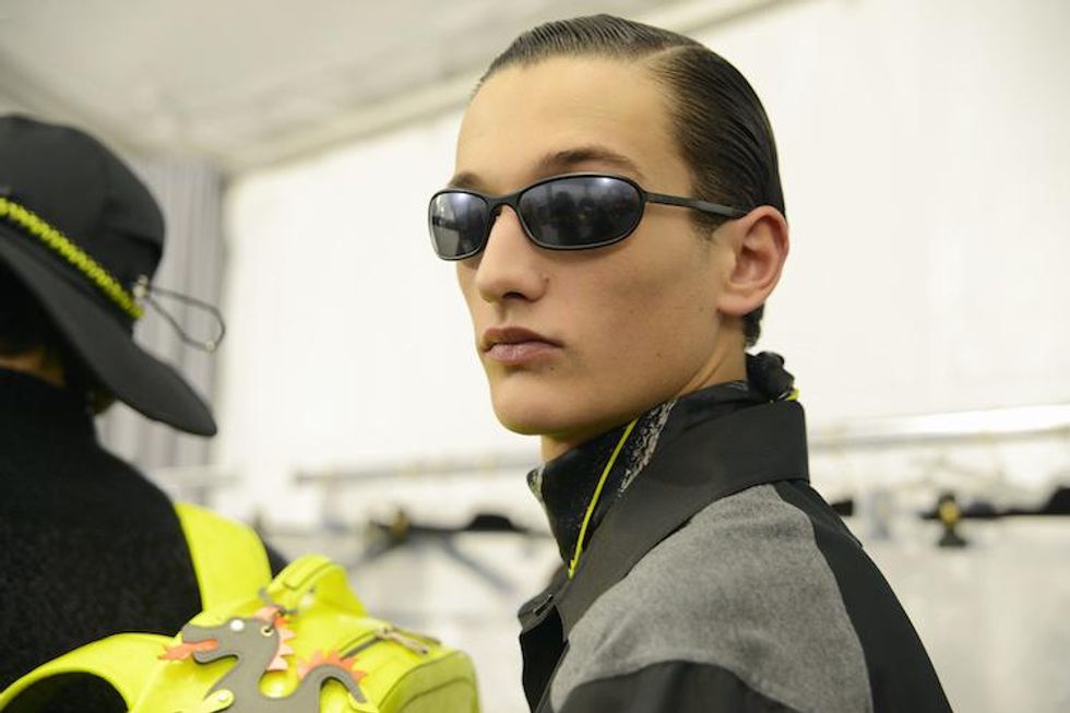 Louis Vuitton Presented Chic, Floral Menswear at Their Fall 18 Paris Show