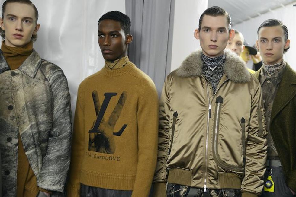 Louis Vuitton Presented Chic, Floral Menswear at Their Fall 18 Paris Show