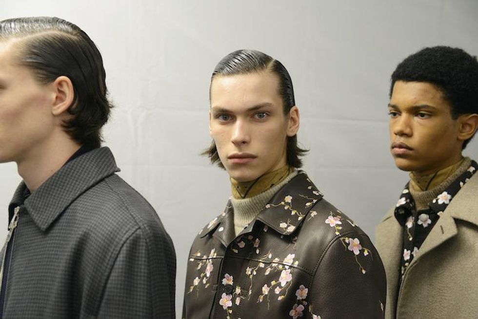 Louis Vuitton Presented Chic, Floral Menswear at Their Fall 18 Paris Show