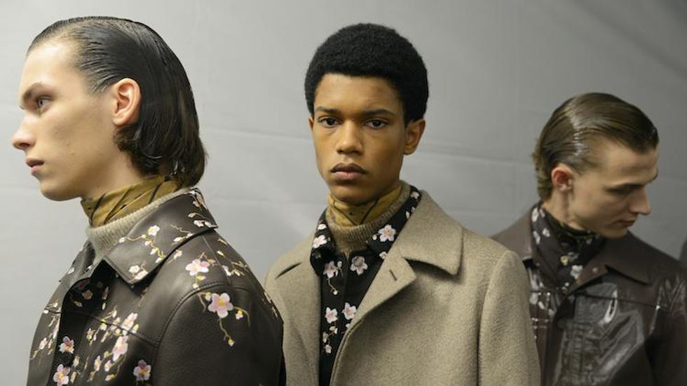 Louis Vuitton Presented Chic, Floral Menswear at Their Fall 18 Paris Show