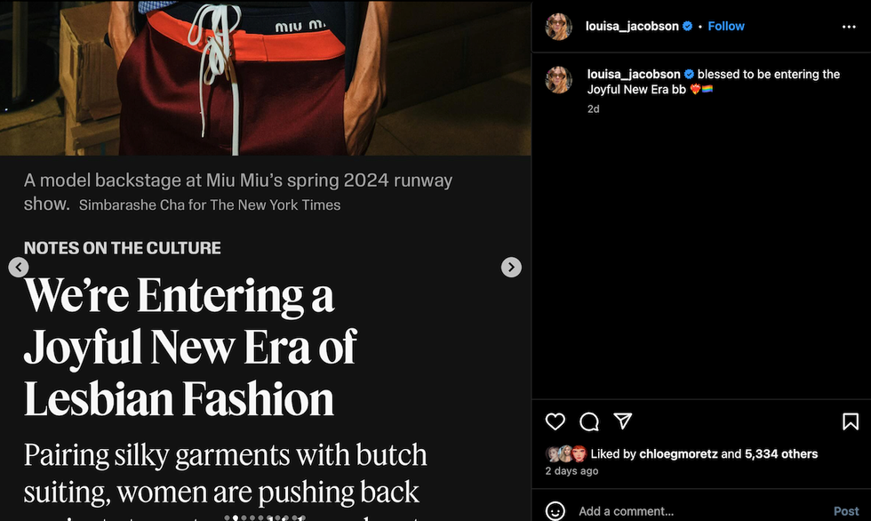 Louisa Jacobson via Instagram