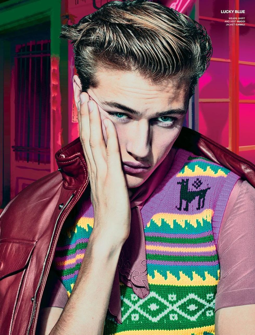 Lucky Blue Smith for 'VMAN'