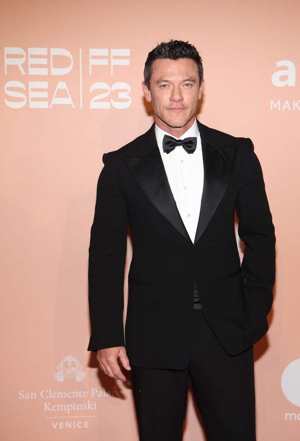 Luke Evans at the amfAR gala in Venice, Italy