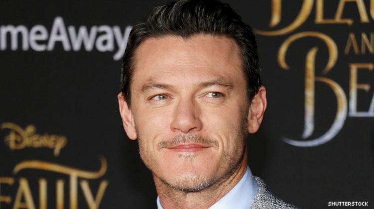 Luke Evans on a red carpet.
