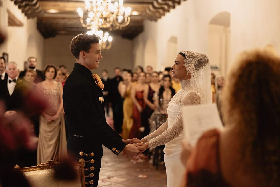 Luke Lowrey (left) and Damian Terriquez getting married