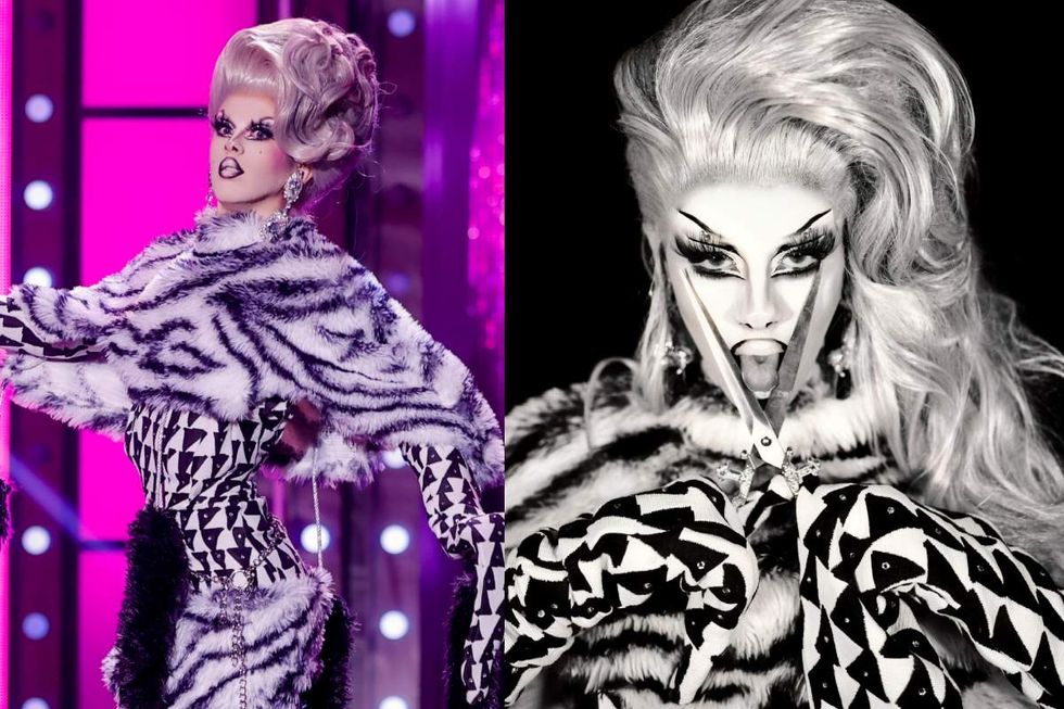 Lydia B Kollins on RuPaul's Drag Race season 17; Photo featured inside the Lydia Lydia Lydia: A Collection of Photographs book by Lydia B Kollins and Ava Grace