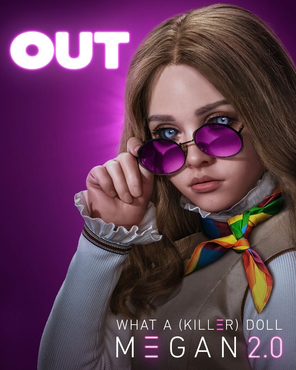 M3GAN 2.0 on the digital cover of Out