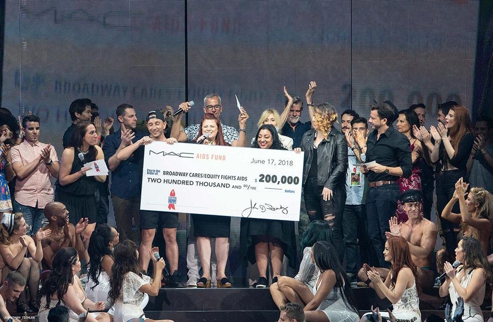 MAC AIDS fund donation, by Jonathan Tichler