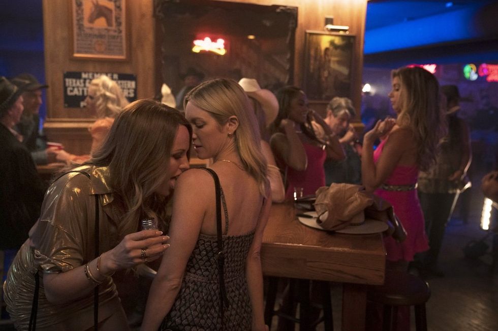 Malin \u00c5kerman as Margo and Brittany Snow as Sophie in The Hunting Wives