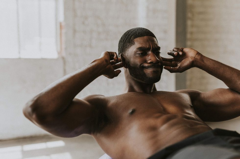 Man doing crunches