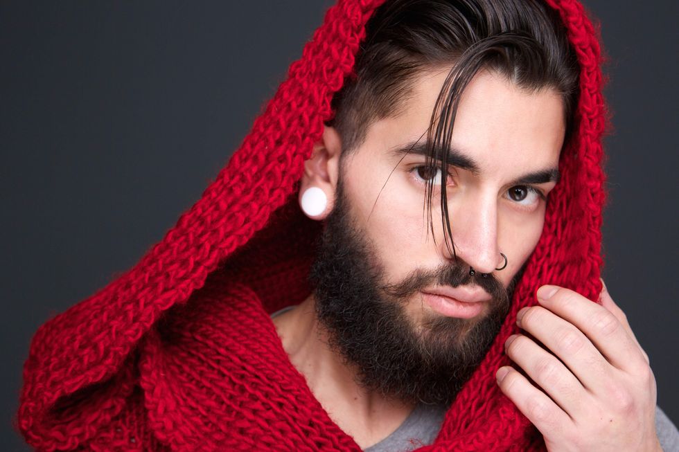 Man in a red hood