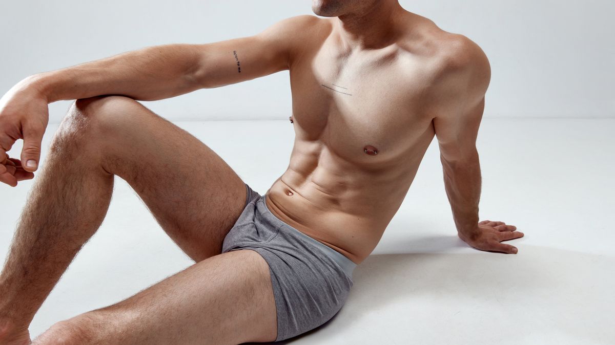 man in his underwear