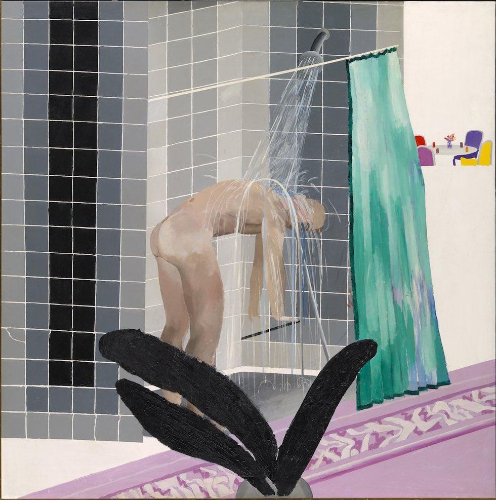 Man in Shower in Beverly Hills, 1964