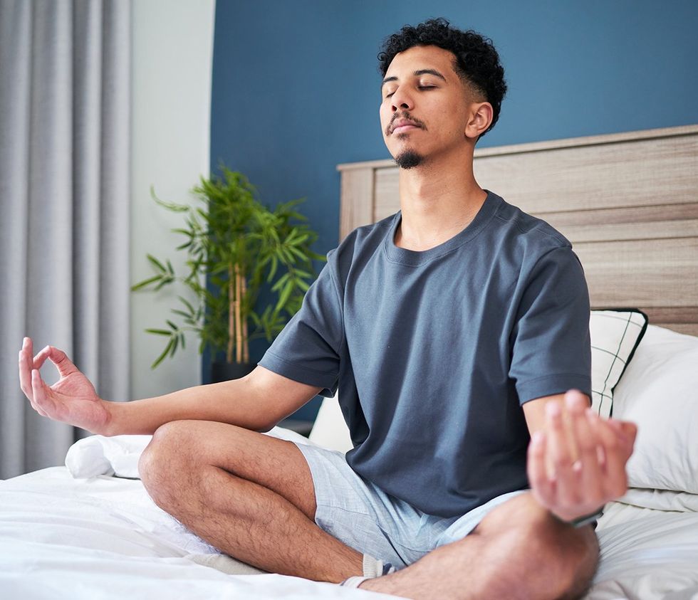 Man Practicing Mindful Meditation