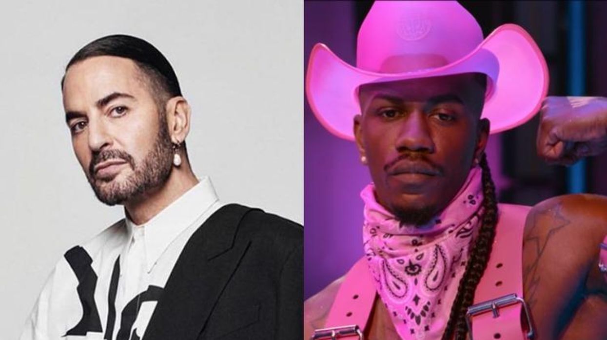 Marc Jacobs and Jamari Amour in a diptych.