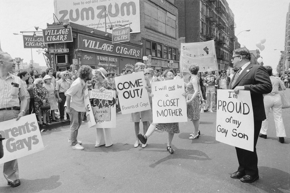 marchers with signs