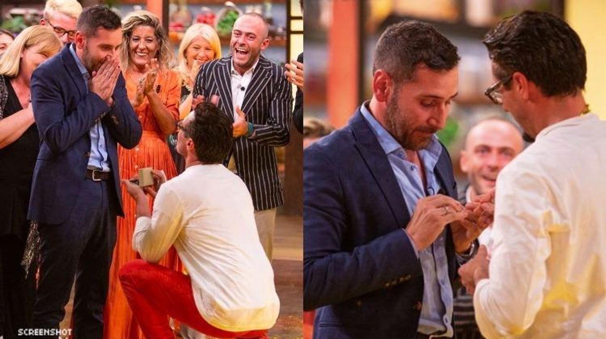 Masterchef Italia season 9 winner proposing to boyfriend.