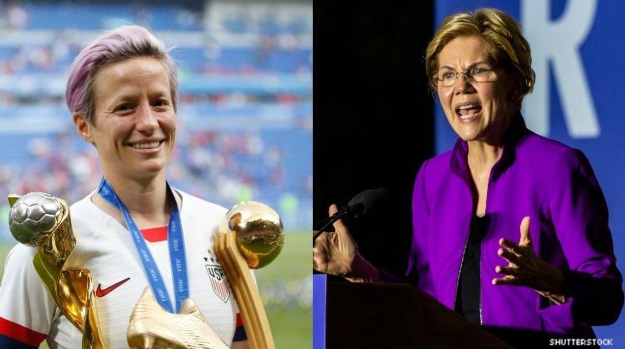 Megan Rapinoe and Elizabeth Warren