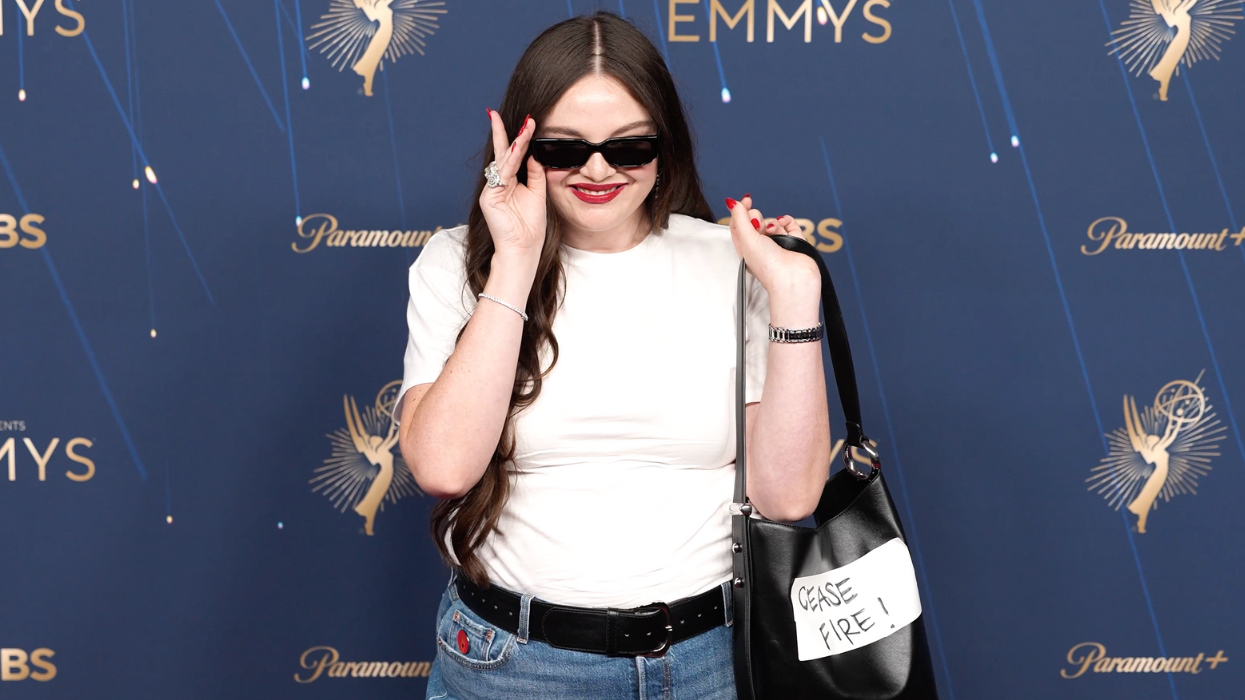 Megan Stalter attends the 77th Primetime Emmy Awards on September 14, 2025 in Los Angeles, California