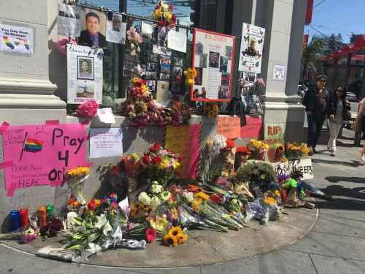 memorial to victims of Orlando attack
