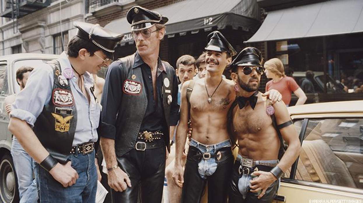 Men in leather at Pride