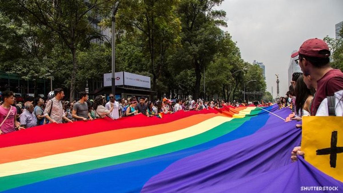 Mexico City Pride flag.