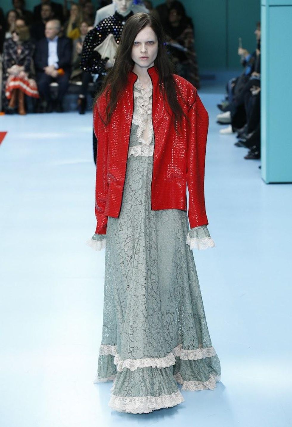 MFW: Gucci Dazzles Us Once Again With Feathers, Severed Heads, & Dragons