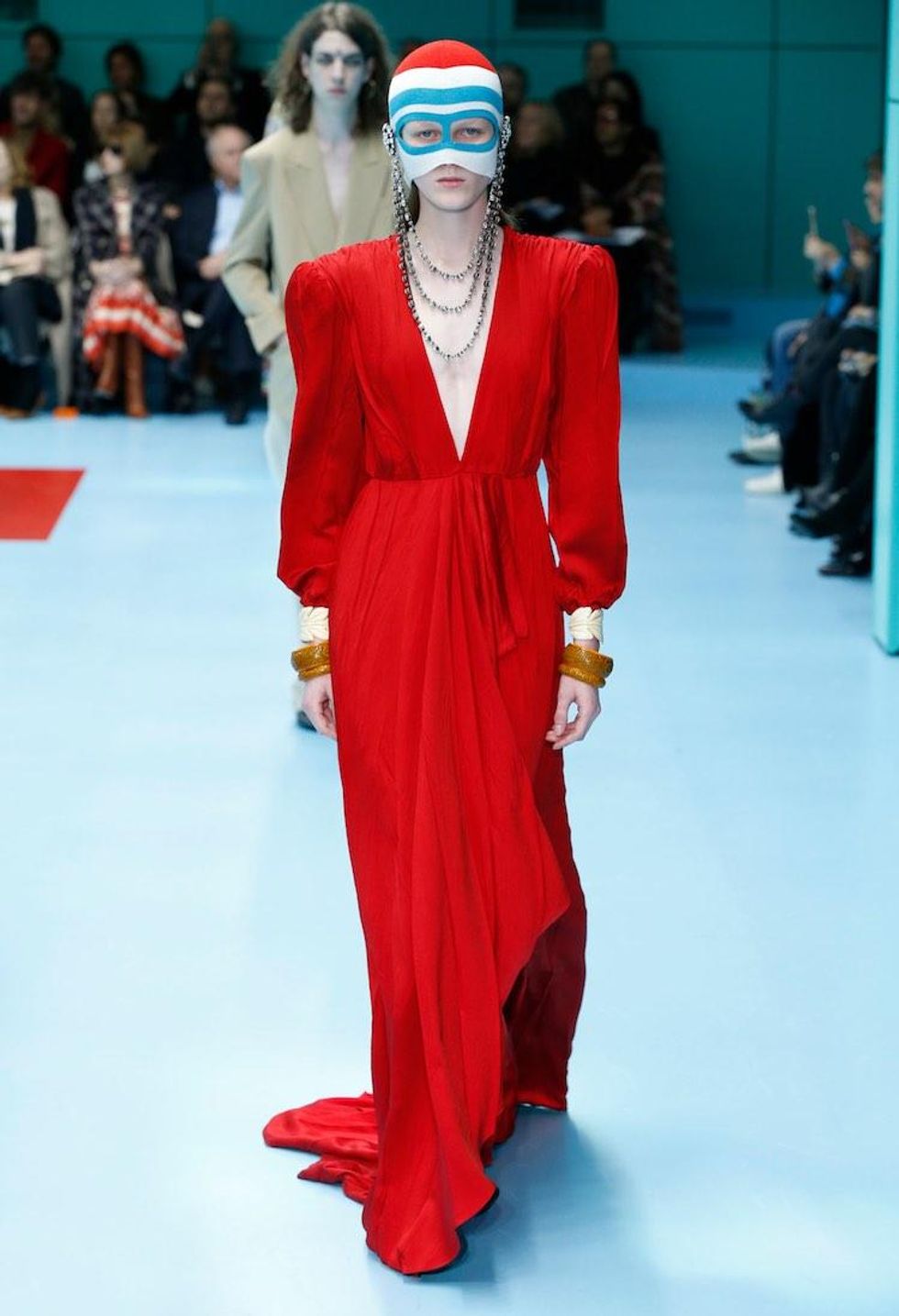 MFW: Gucci Dazzles Us Once Again With Feathers, Severed Heads, & Dragons