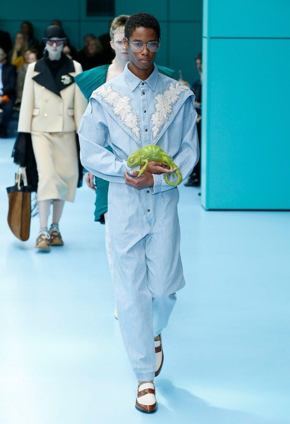 MFW: Gucci Dazzles Us Once Again With Feathers, Severed Heads, & Dragons