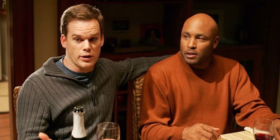 Michael C. Hall and Michael St. Patrick on Six Feet Under