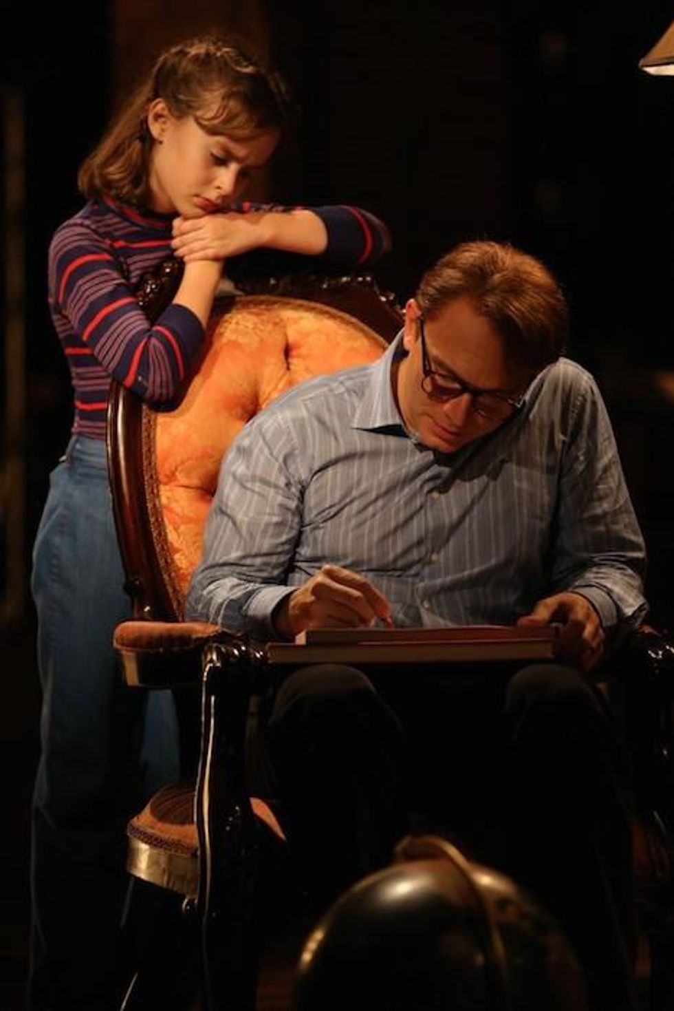 Michael Cerveris with Sydney Lucas in Fun Home