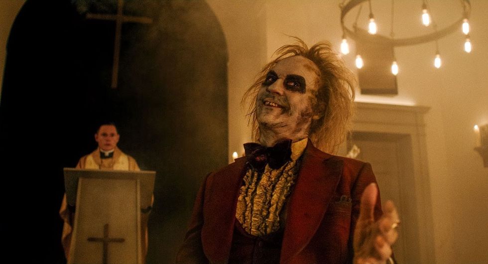 MICHAEL KEATON as Beetlejuice in Warner Bros. Pictures\u2019 comedy, \u201cBEETLEJUICE BEETLEJUICE,\u201d a Warner Bros. Pictures release.