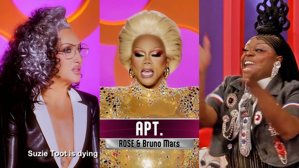 ​Michelle Visage; RuPaul; Onya Nurve on RuPaul's Drag Race season 17 episode 15