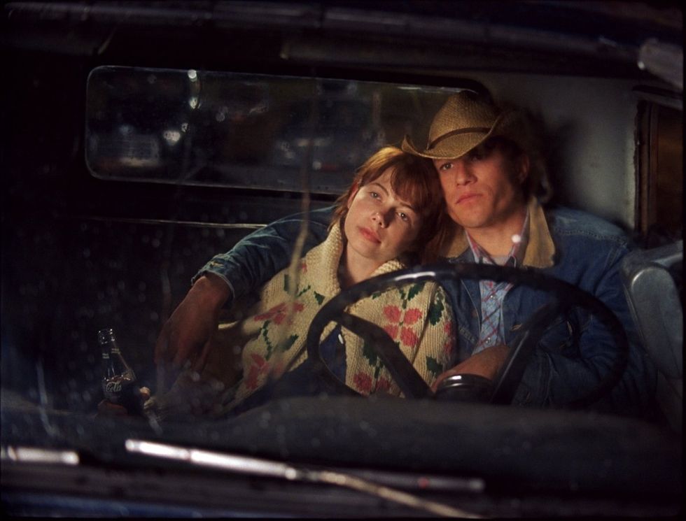 Michelle Williams and Heath Ledger in Brokeback Mountain