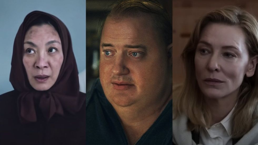 michelle yeoh, brendan fraser, and cate blanchett