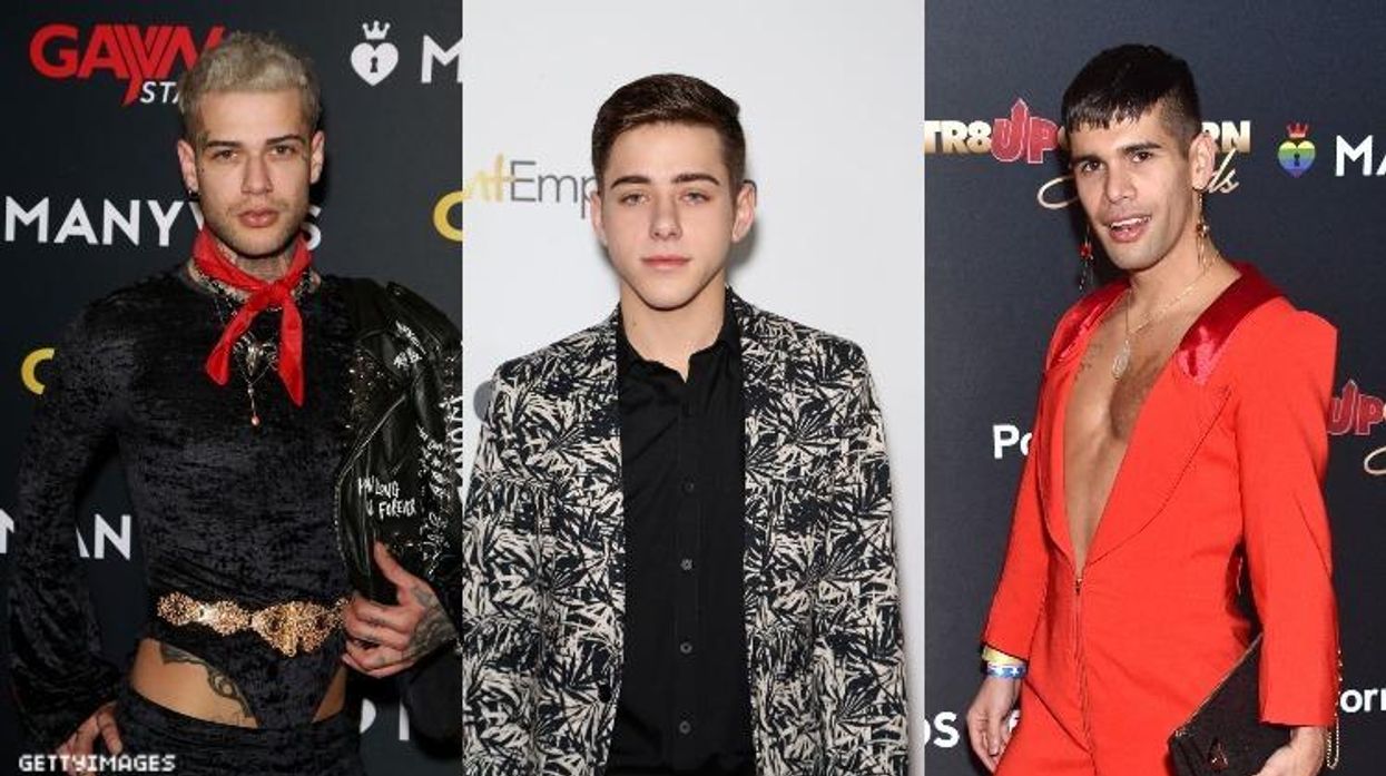 Mickey Taylor, Joey Mills and Ty Mitchell on a red carpet.