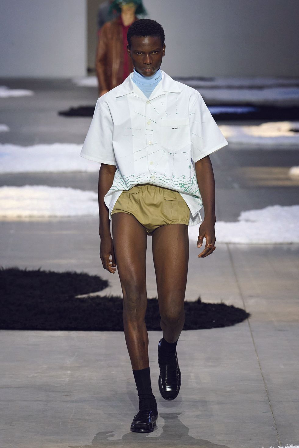 micro-short look for men by prada