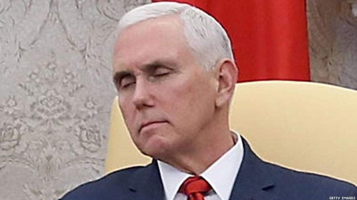 Mike Pence, probably sleeping