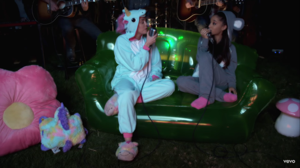 Miley Cyrus and Ariana Grande