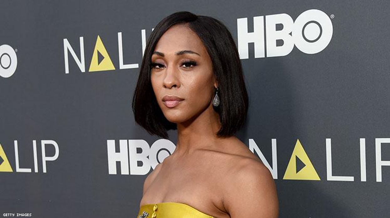 Mj Rodriguez on the red carpet .