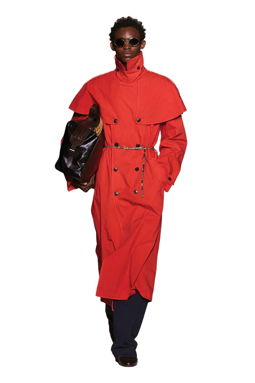 model on Dries Van Noten runway