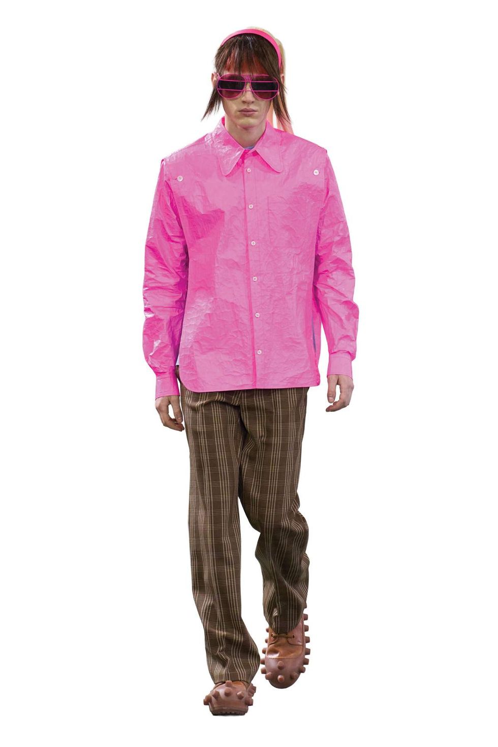 model on Walter Van Beirendonck runway